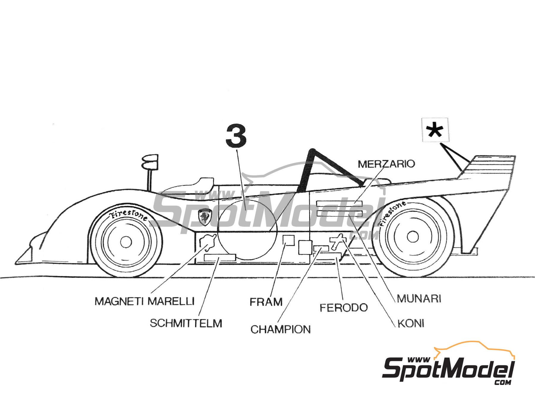 TAMEO kit TMK068 Ferrari 312PB SPORT TARGA FLORIO 1972